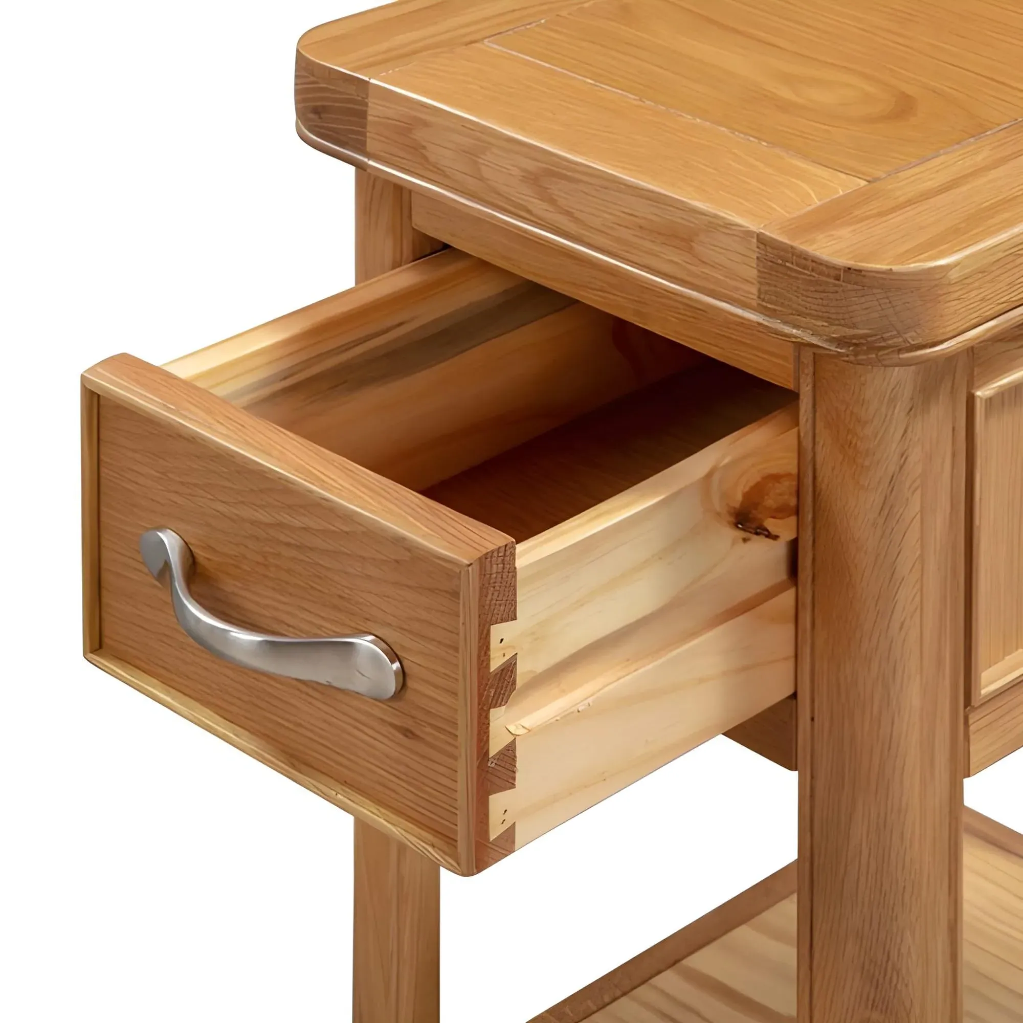 Clarion Oak 1 Drawer Bedside Table - Lacquered
