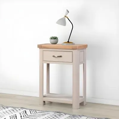 Clarion Oak 1 Drawer Console Table - Grey