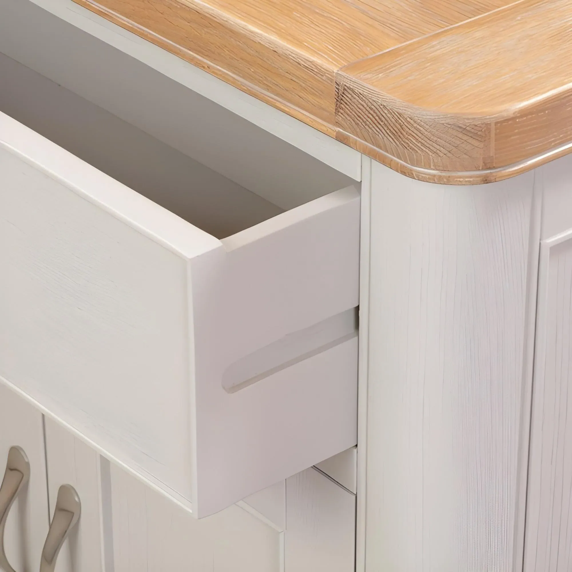 Clarion Oak 2 Door Compact Sideboard - Grey, Oak