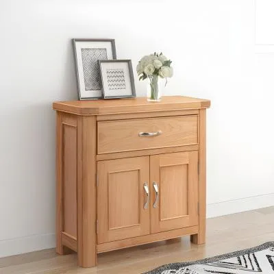 Clarion Oak 2 Door Compact Sideboard - Oak