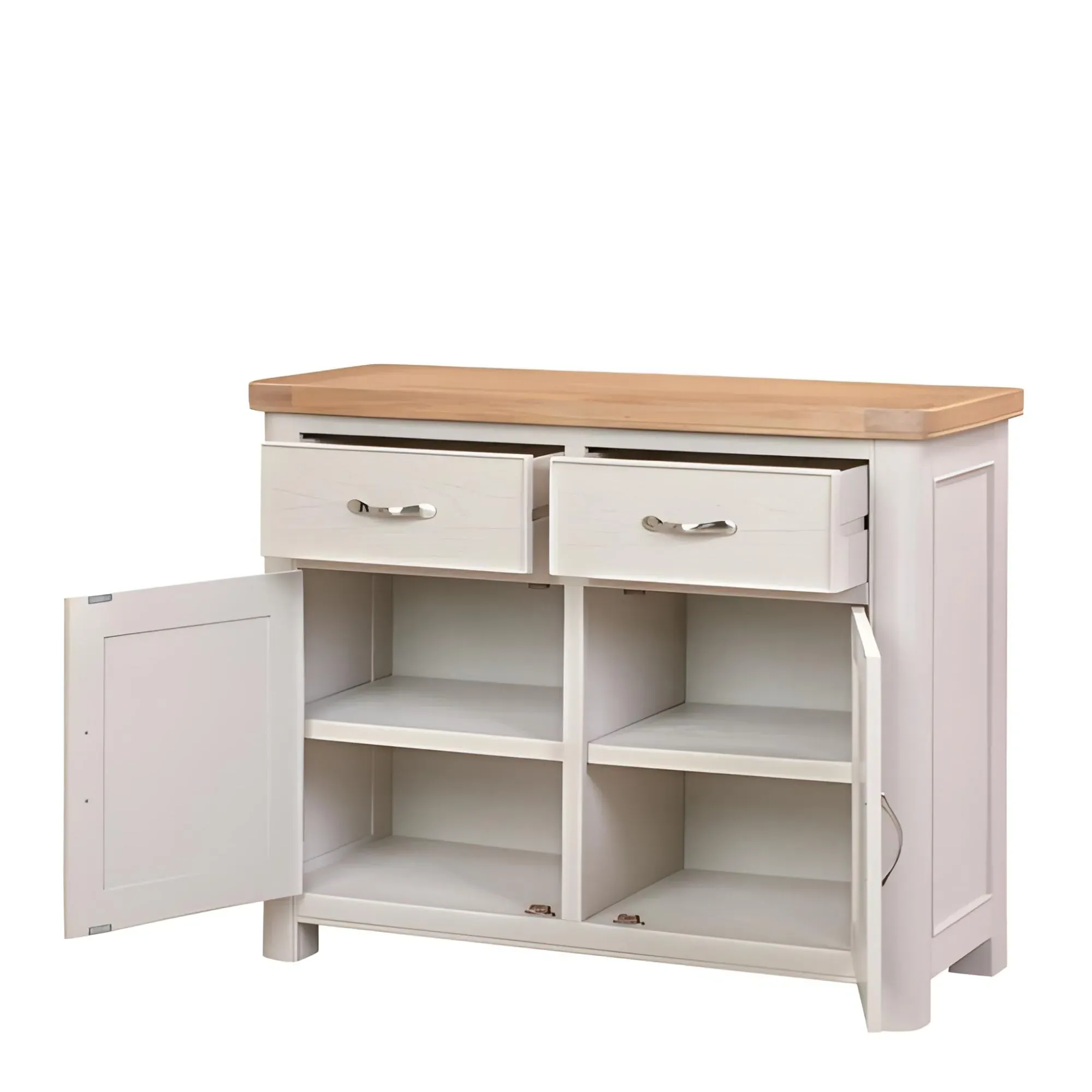 Clarion Oak 2 Door Medium Sideboard - Grey, Oak