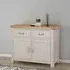 Clarion Oak 2 Door Medium Sideboard - Grey, Oak