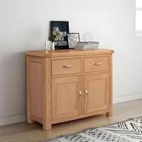 Clarion Oak 2 Door Medium Sideboard - Oak