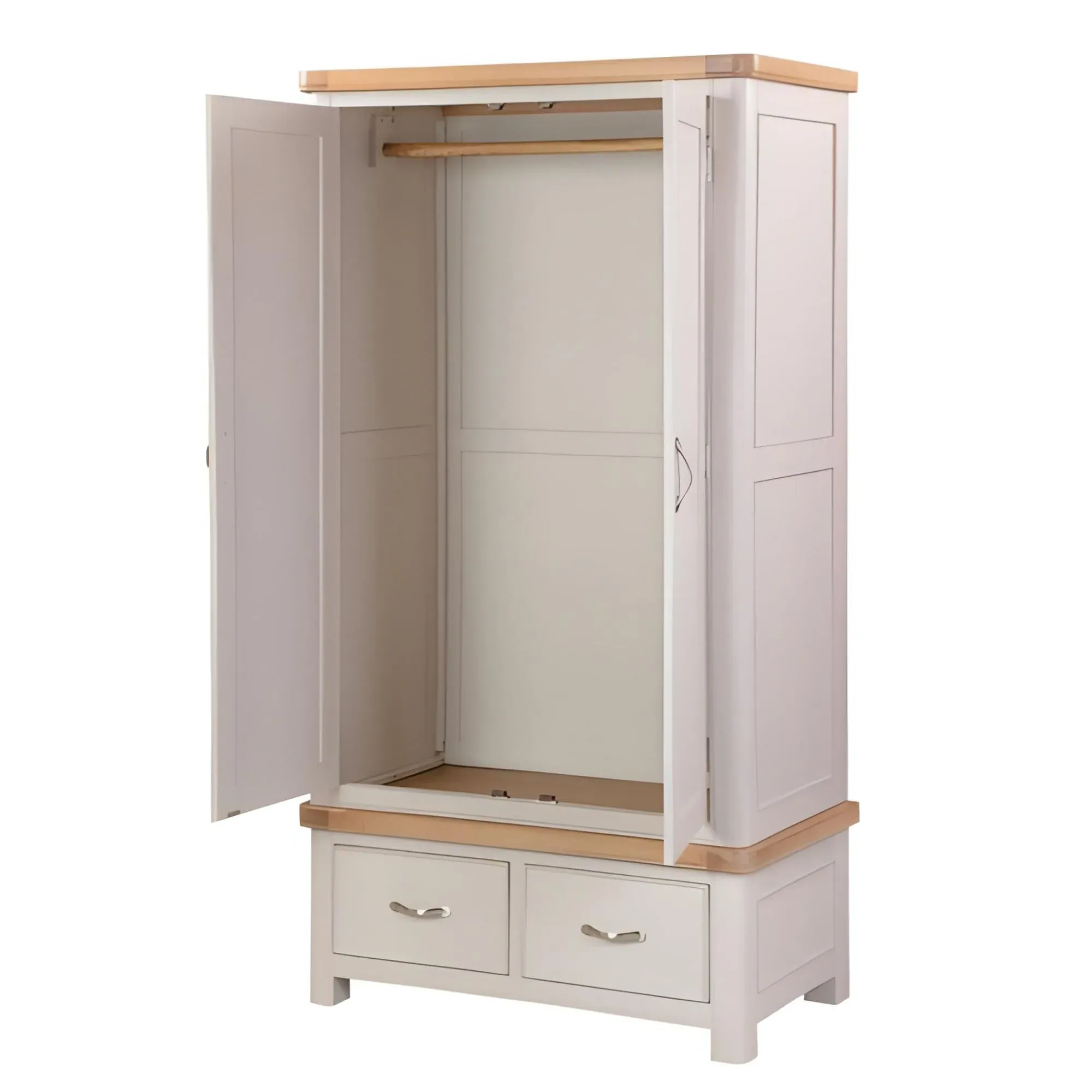 Clarion Oak 2 Door Wardrobe - Grey