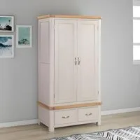 Clarion Oak 2 Door Wardrobe - Grey