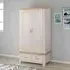 Clarion Oak 2 Door Wardrobe - Grey