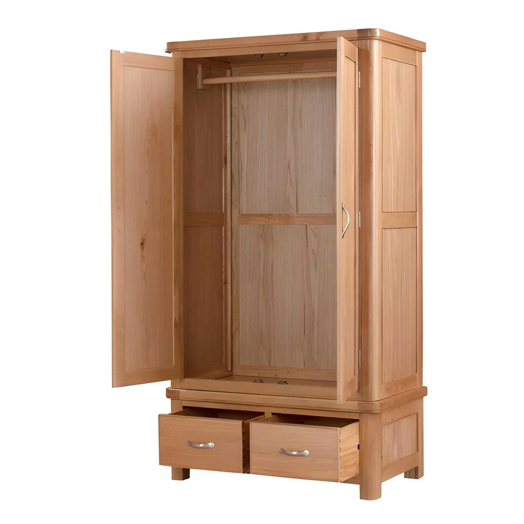 Clarion Oak 2 Door Wardrobe - Lacquered