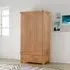 Clarion Oak 2 Door Wardrobe - Lacquered