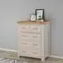 Clarion Oak 2+3 Drawer Chest - Grey