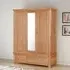 Clarion Oak 3 Door Combi Wardrobe - Lacquered