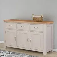Clarion Oak 3 Door Large Sideboard - Grey