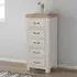 Clarion Oak 5 Drawer Tall Chest - Grey