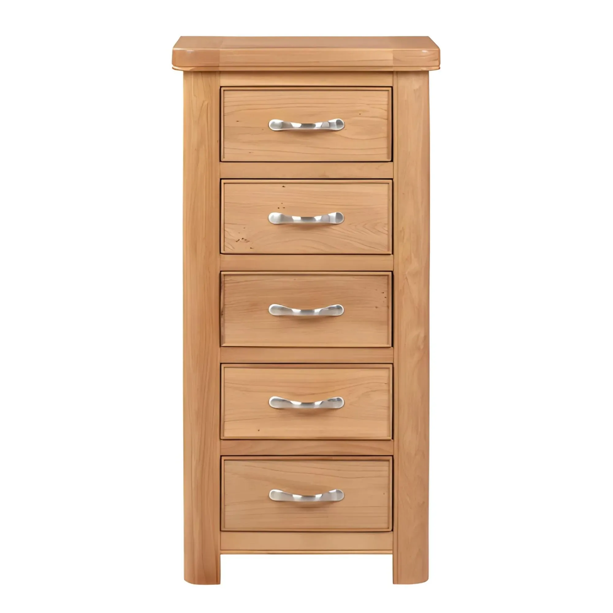 Clarion Oak 5 Drawer Tall Chest - Lacquered