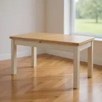 Clarion Oak 6-8 Seater Butterfly Extending Dining Table - Grey