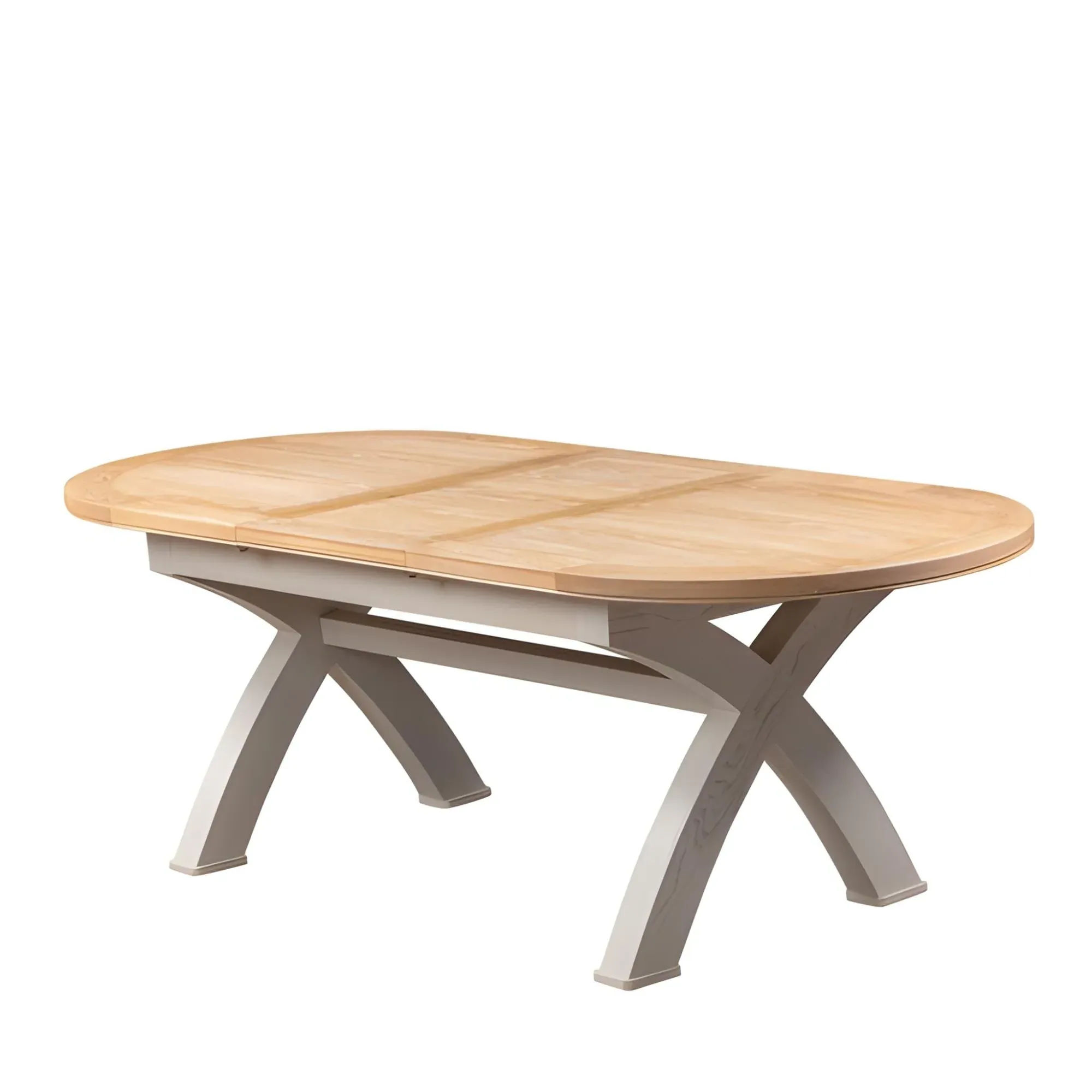 Clarion Oak 6-8 Seater Extendable Oval Dining Table - Grey