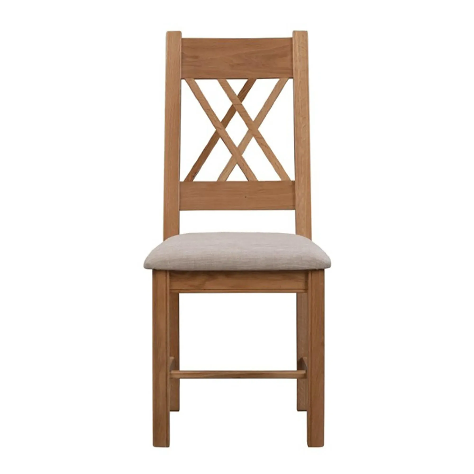 Clarion Oak Cross Back Dining Chair Set of 2 - Lacquered