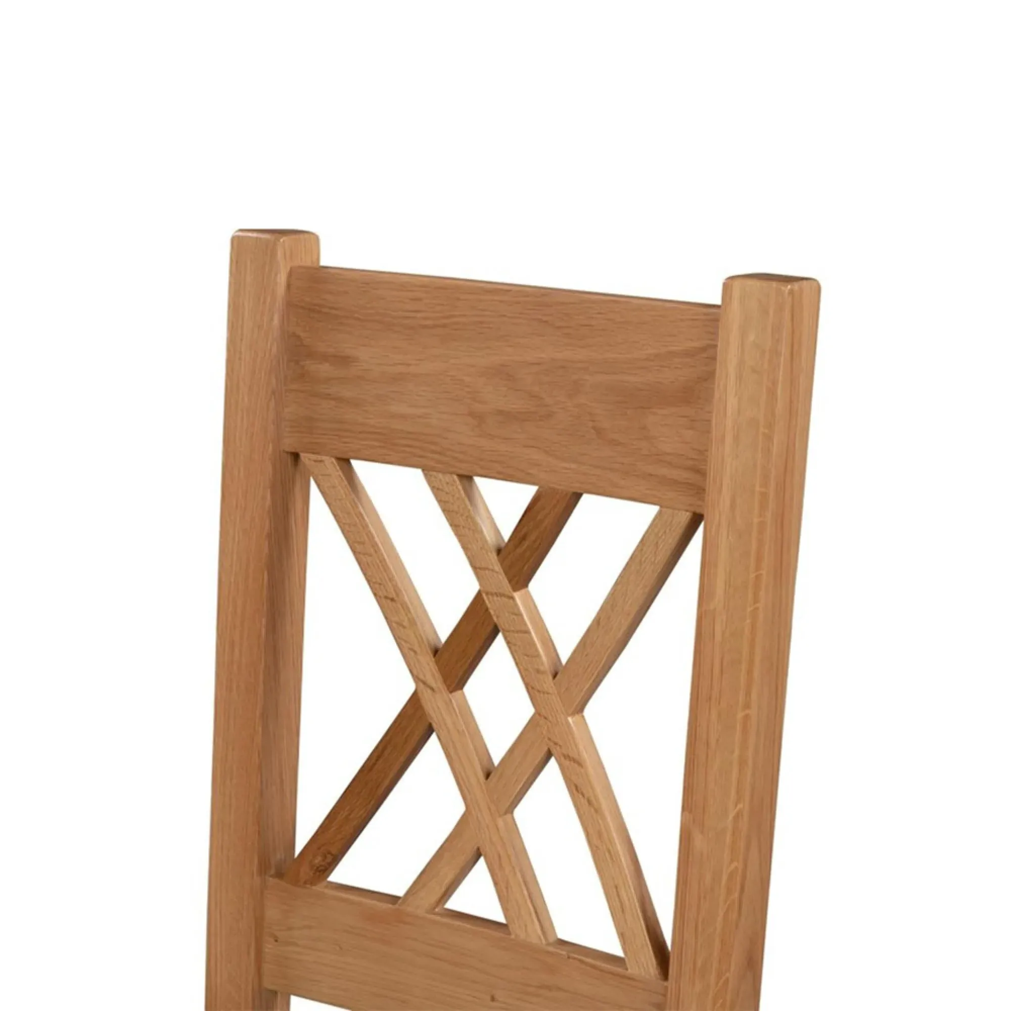 Clarion Oak Cross Back Dining Chair Set of 2 - Lacquered