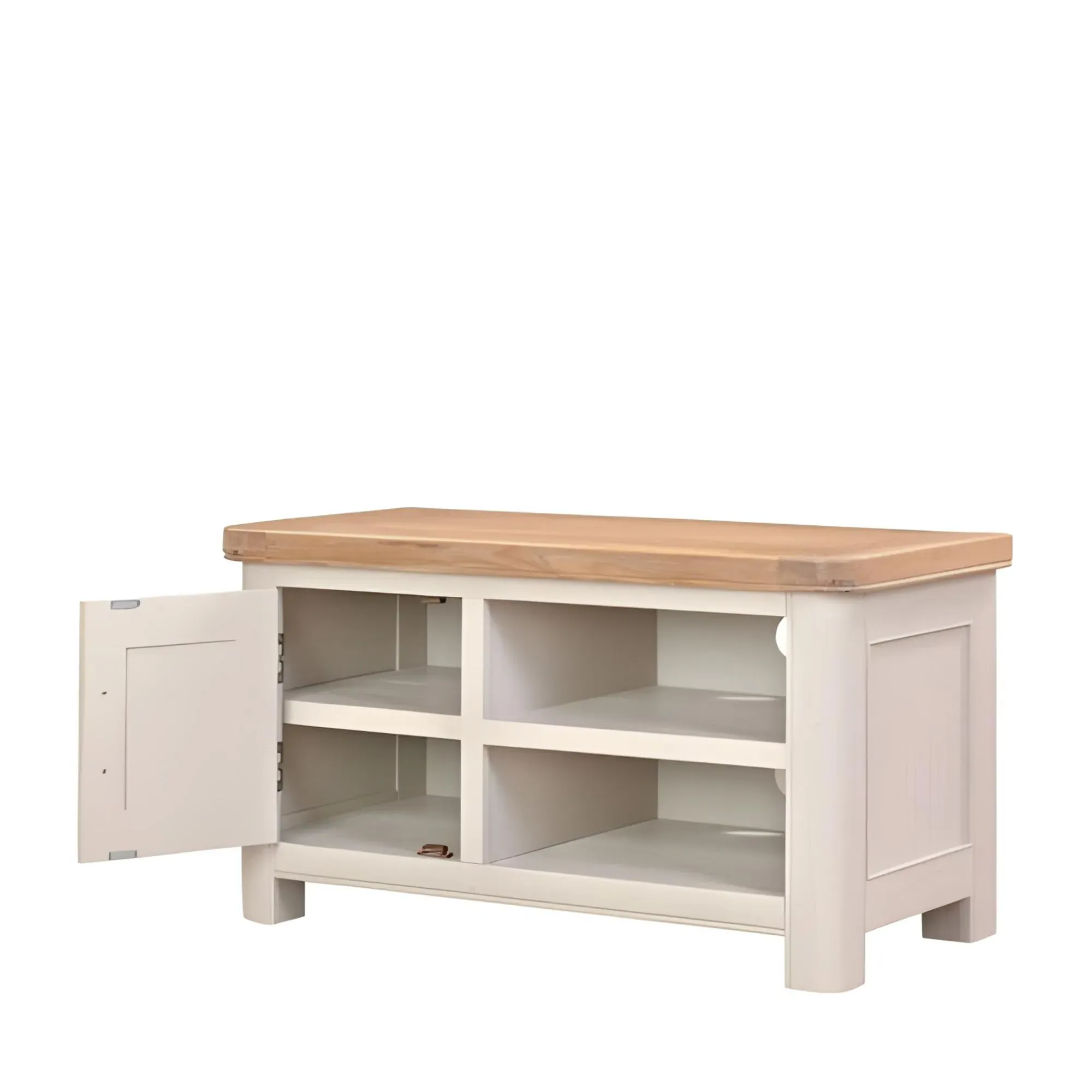 Clarion Oak Small TV Unit - Grey, Oak