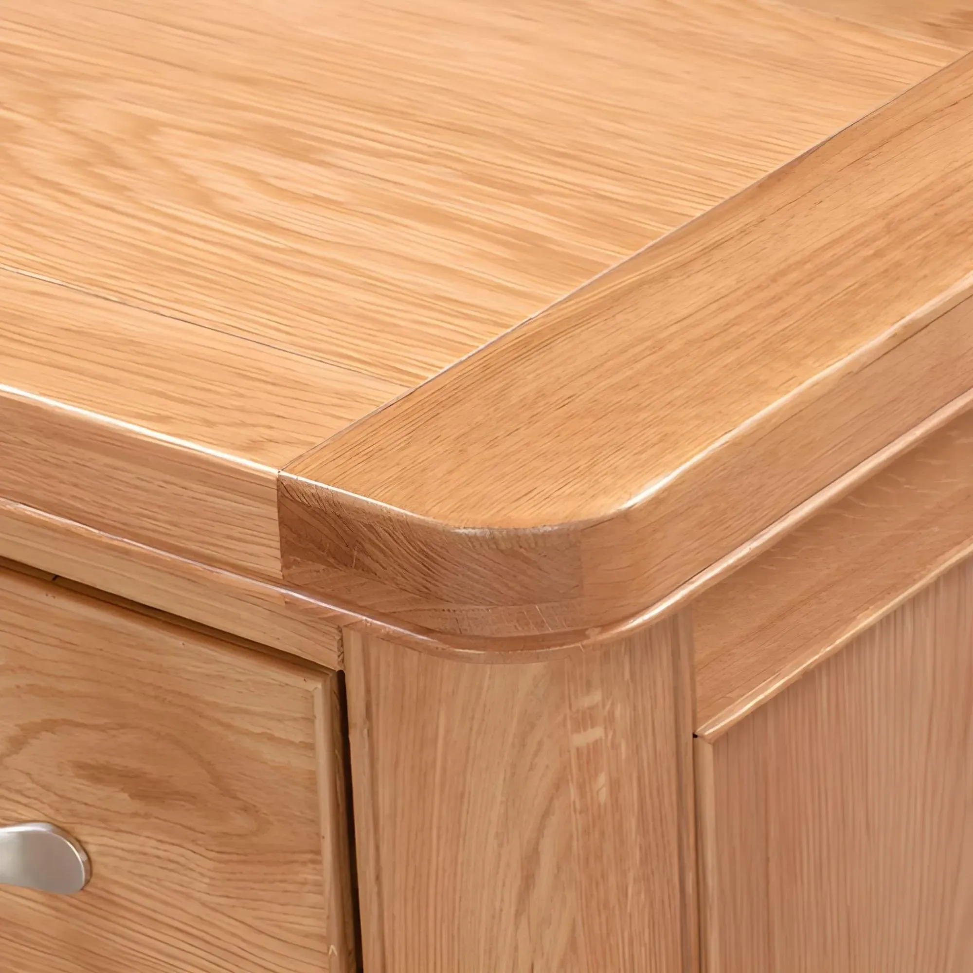 Clarion Oak Wide Chest of Drawers - Lacquered