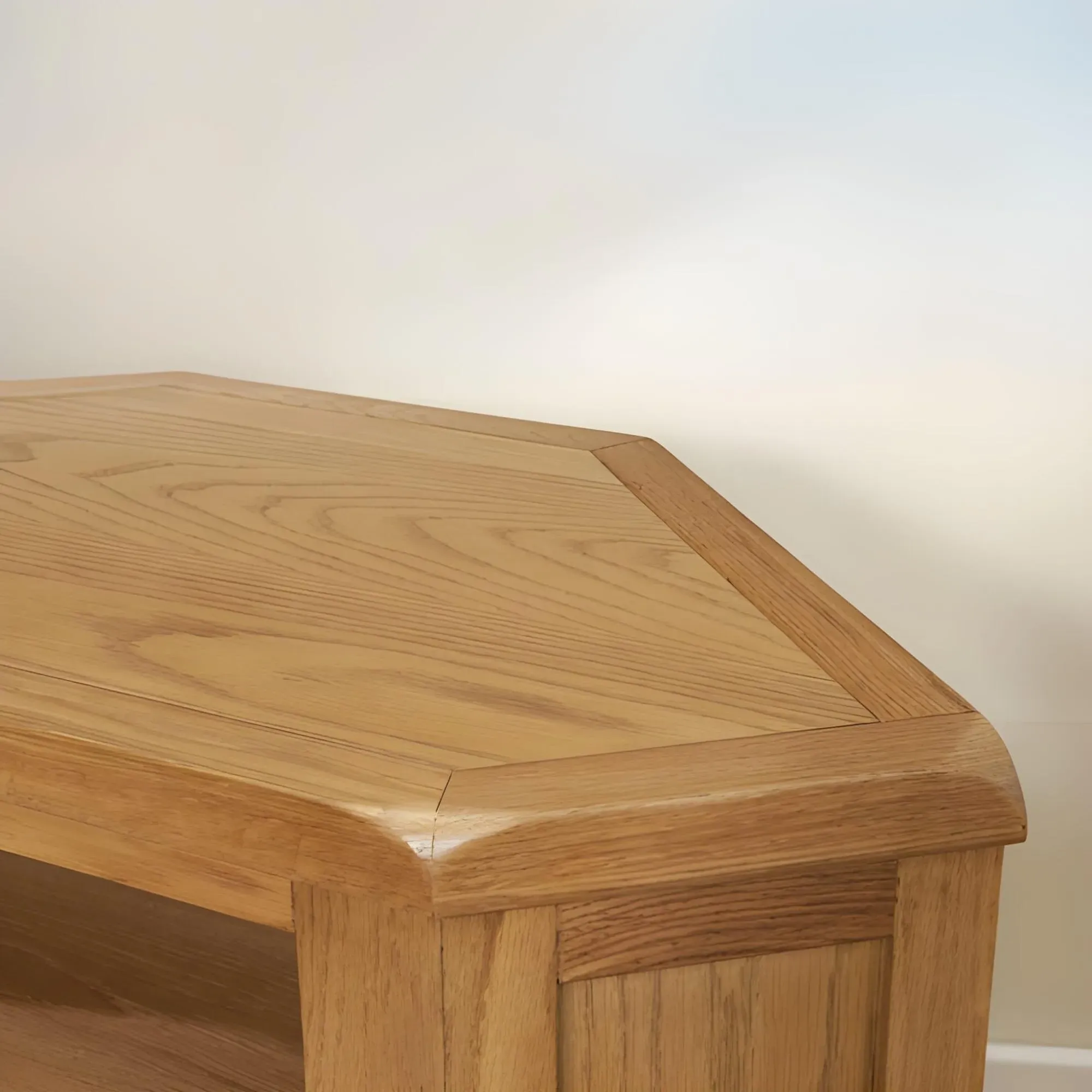 Dorset Corner TV Unit with Drawer - Rustic Hand Waxed, Oak