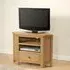Dorset Corner TV Unit with Drawer - Rustic Hand Waxed, Oak