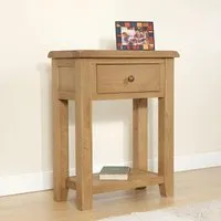 Dorset Oak 1 Drawer Console Table - Rustic Hand Waxed
