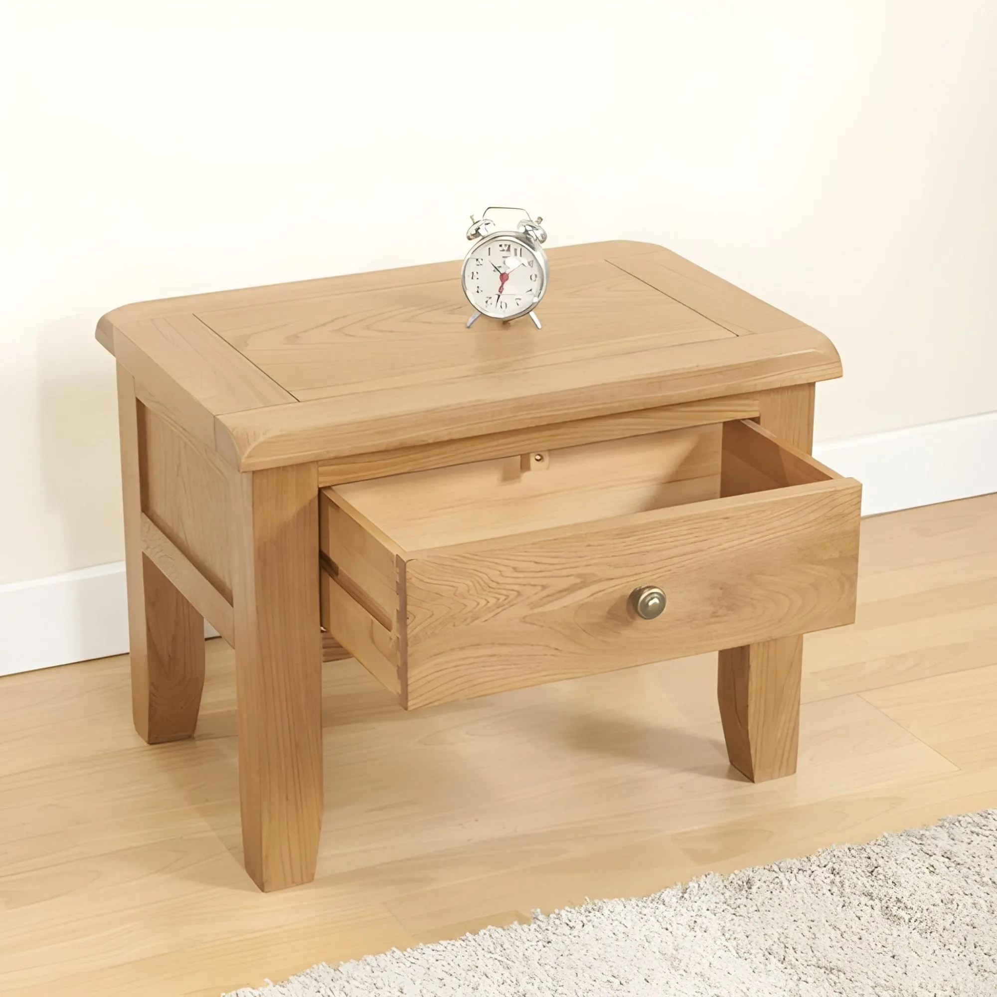 Dorset Oak 1 Drawer Side Table - Rustic Hand Waxed