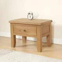 Dorset Oak 1 Drawer Side Table - Rustic Hand Waxed