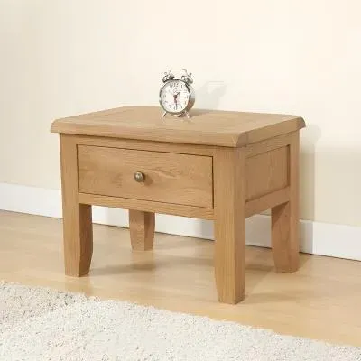 Dorset Oak 1 Drawer Side Table - Rustic Hand Waxed image