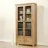 Dorset Oak 2 Door Display Cabinet - Rustic Hand Waxed