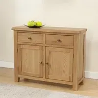 Dorset Oak 2 Door Medium Sideboard - Rustic Hand Waxed