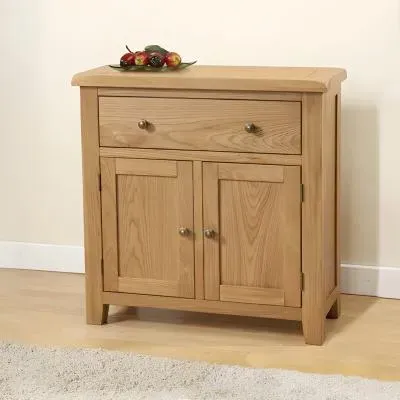 Dorset Oak 2 Door Small Sideboard - Rustic Hand Waxed image