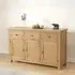 Dorset Oak 3 Door Large Sideboard - Rustic Hand Waxed