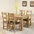 Dorset Oak 4-6 Seater Extending Dining Table with 4 Chairs