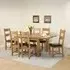 Dorset Oak 6-Seater Extendable Dining Table with 6 Chairs - Rustic