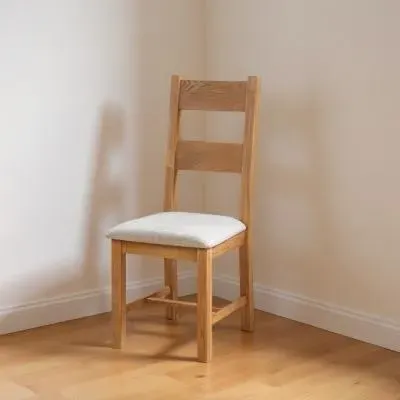 Dorset Oak Ladder Back Dining Chair Set - Lacquered image