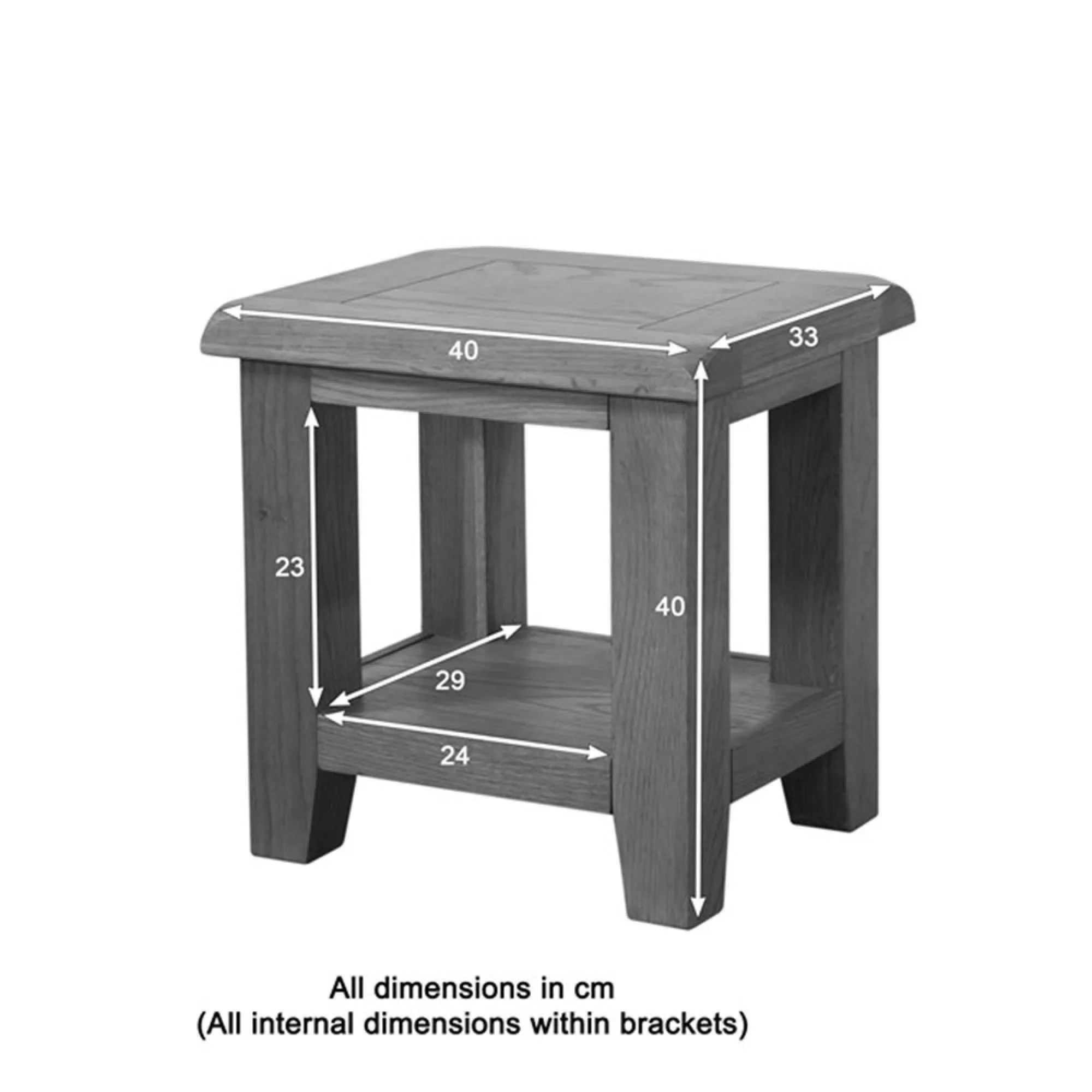 Dorset Oak Lamp Table - Rustic Hand Waxed