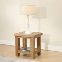 Dorset Oak Lamp Table - Rustic Hand Waxed