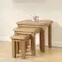 Dorset Oak Nest of 3 Tables - Rustic Hand Waxed