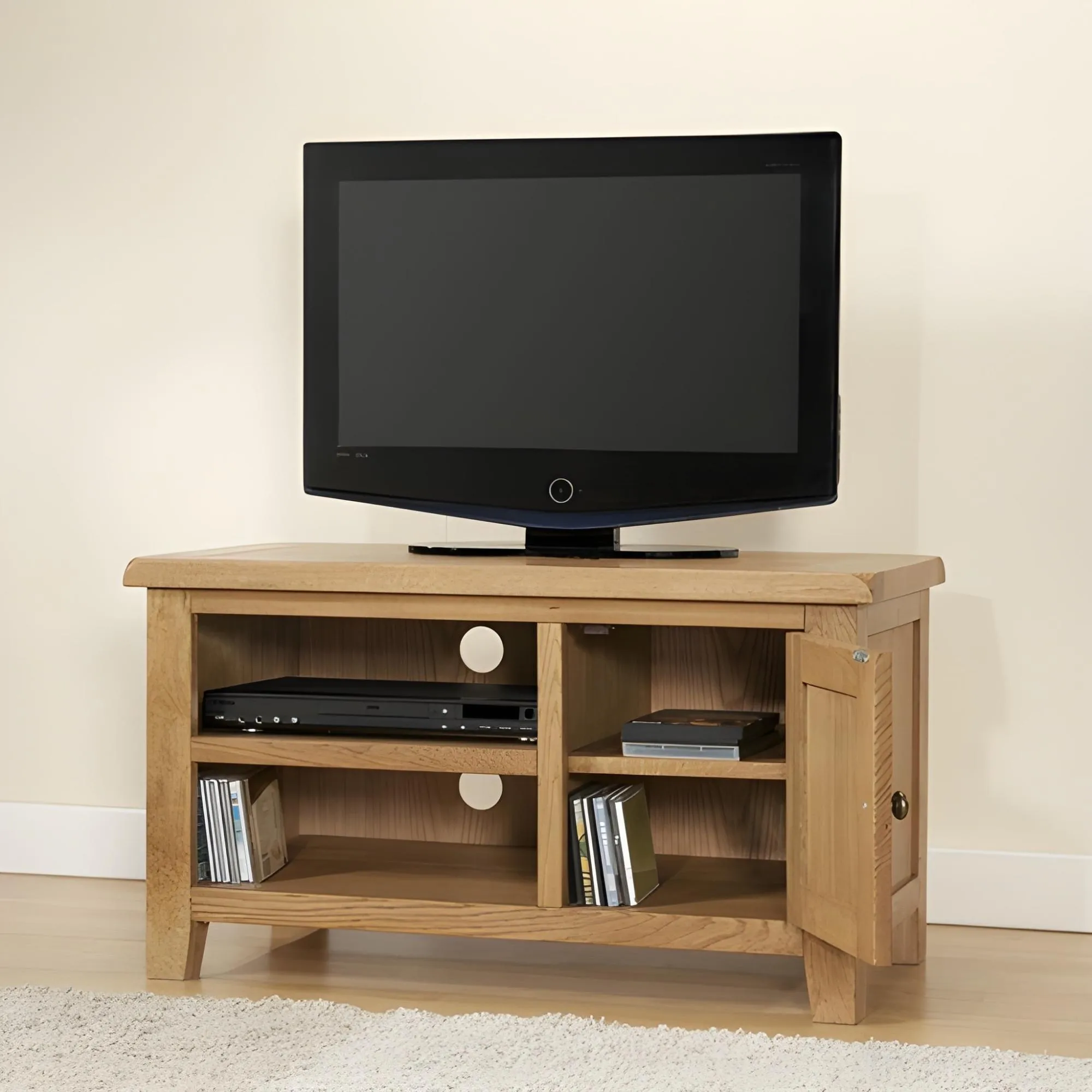 Dorset Oak Small TV Unit - Rustic Hand Waxed