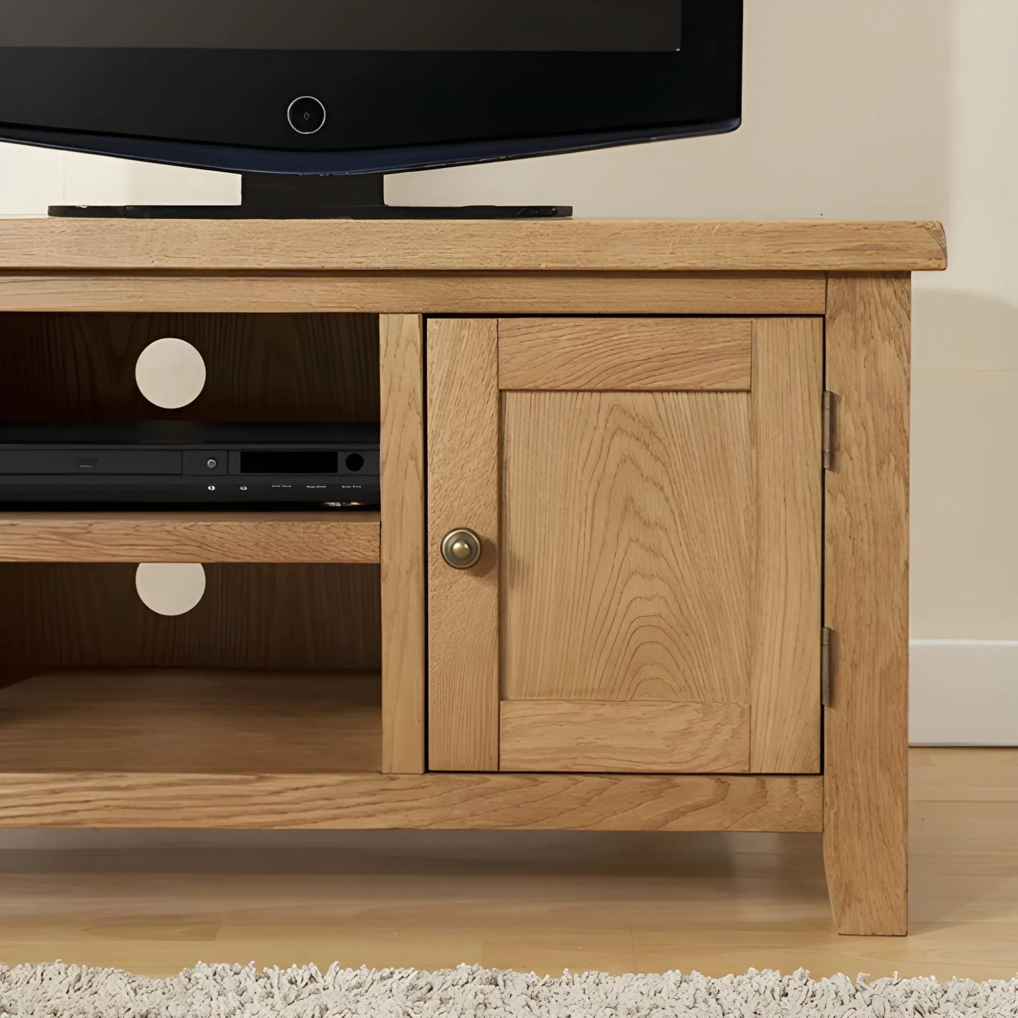 Dorset Oak Small TV Unit - Rustic Hand Waxed