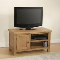 Dorset Oak Small TV Unit - Rustic Hand Waxed