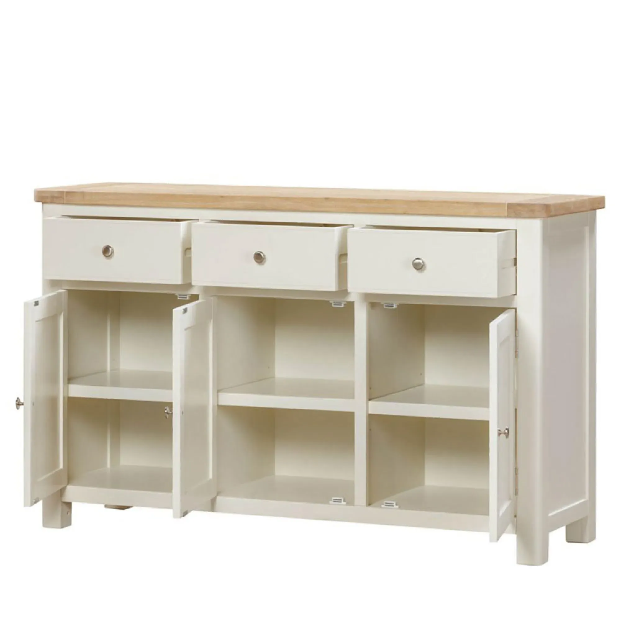 Hayley 2 Door Medium Sideboard - White, Oak