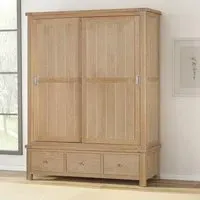 Hayley 2 Door Sliding Wardrobe - Oak