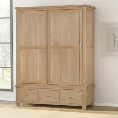 Hayley 2 Door Sliding Wardrobe - Oak