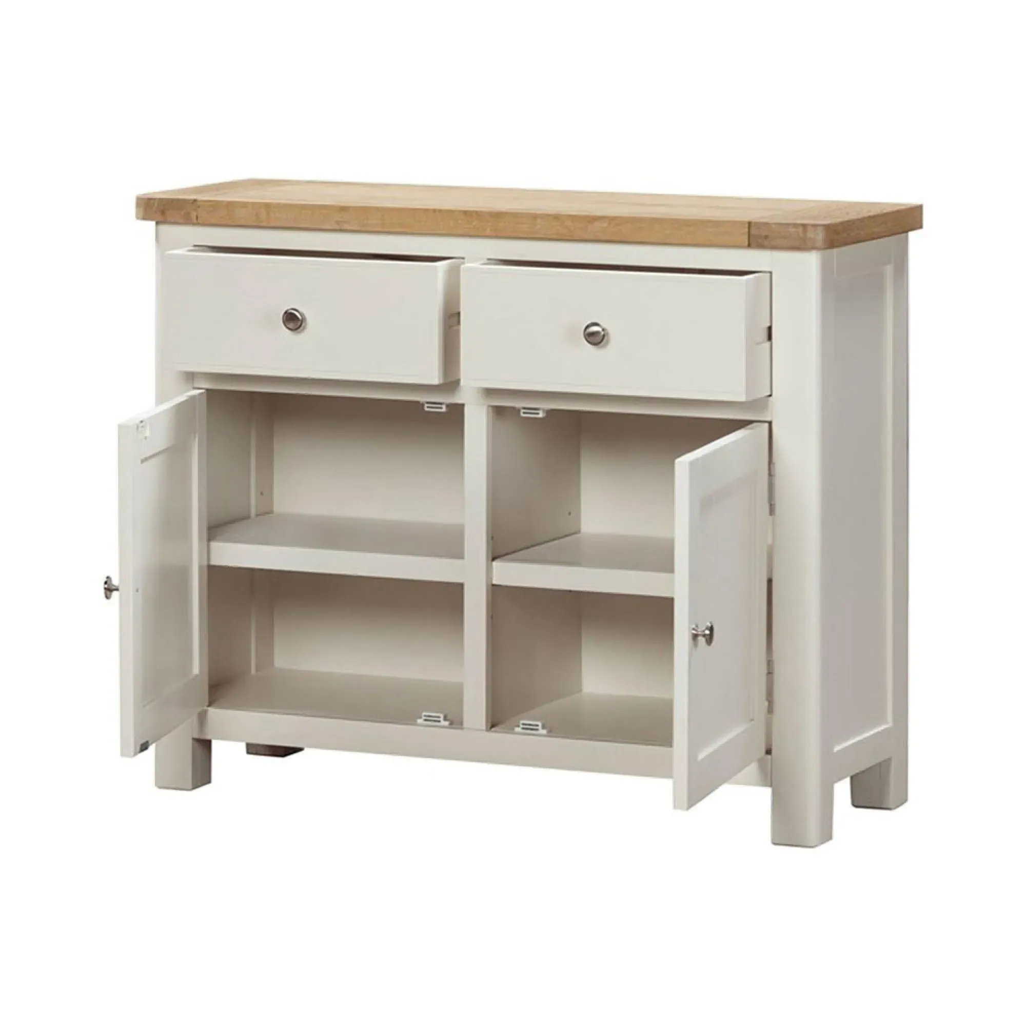 Hayley 2 Door Small Sideboard - White, Oak