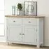 Hayley 2 Door Small Sideboard - White, Oak