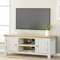 Hayley 2 Door TV Unit - White, Oak
