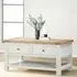 Hayley 2 Drawer Coffee Table - White, Oak