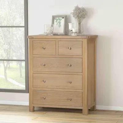 Hayley 2+3 Drawer Chest - Oak
